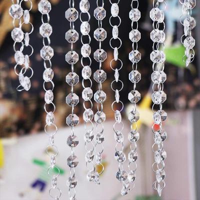 Delicate DIY Octagonal Crystal Bead Garland Pendant Wedding Decoration Curtain