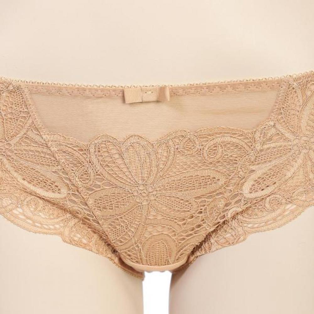 Barbara Flower Lace Hem Panty Sk  Bk