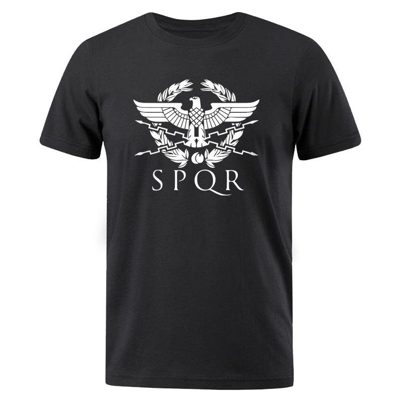 Pánská trička SPQR Římský gladiátor Císařský zlatý orel Letní tričko Pánské Harajuku Punk Rock tričko Ležérní topy Trička