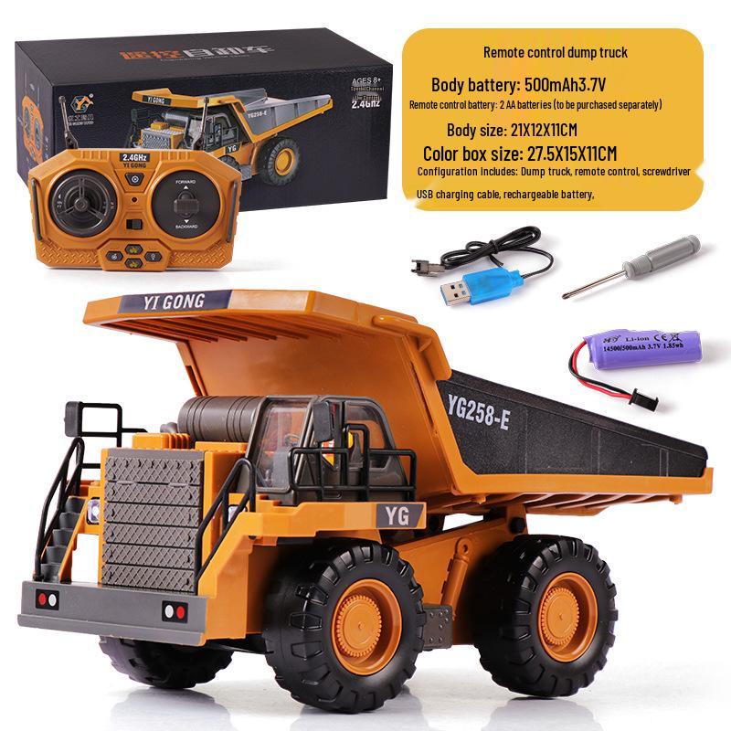 2.4G Remote Control Excavator & Bulldozer Toy - Alloy Construction Vehicle for Kids
