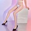 High Waist Thin Sheer Pantyhose Women'S Sexy Open Crotch Tights Shiny Smooth Leg Slim Ladies Leggings Allure Stocking Clubwear