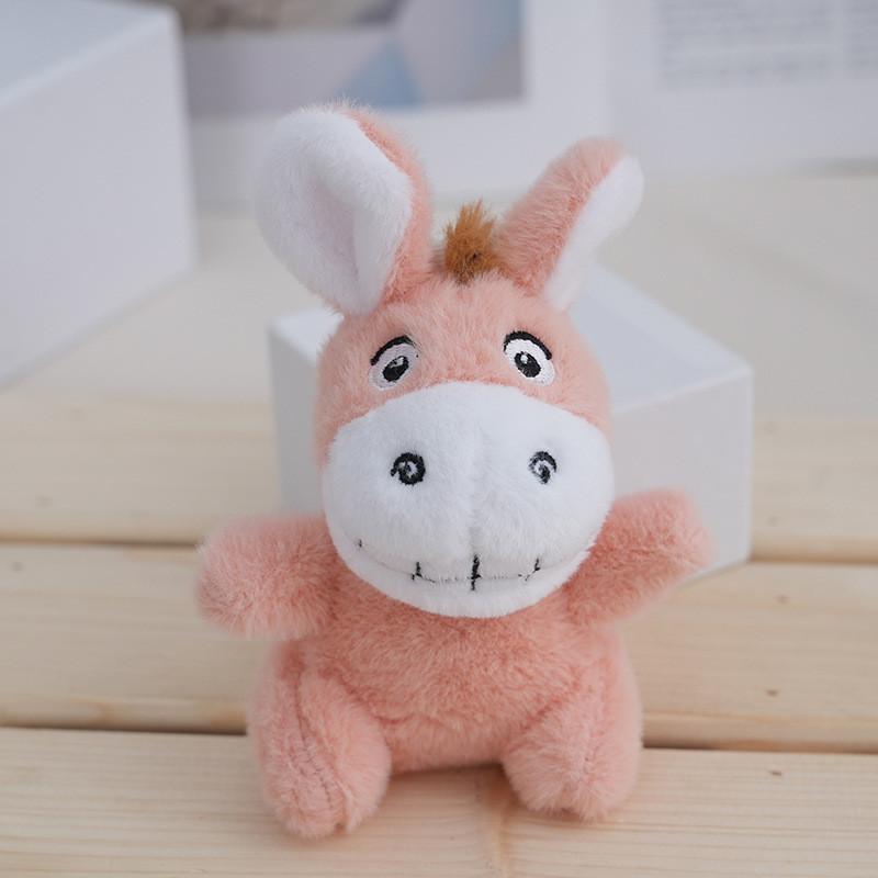 Adorable Plush Donkey Keychain Cute Stuffed Animal Doll With Pp Cotton Filling