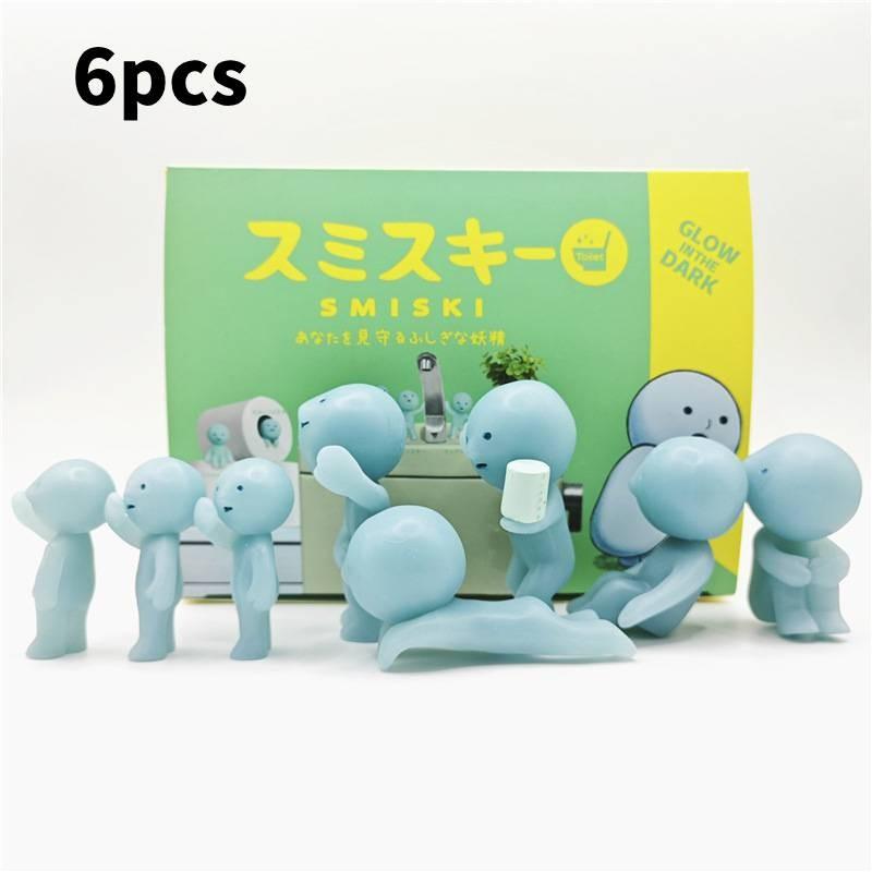 

Светящийся в темноте Эльф для ванной ПВХ Коллекционные фигурки в слепой коробке Домашний декор для автомобиля