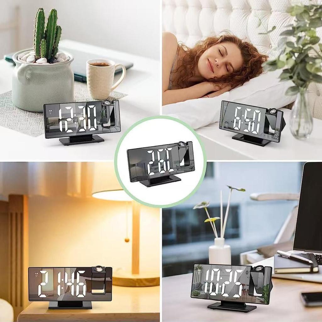 Lautloser Schlummer-Wecker mit großem Display, intelligentem digitalem Leuchtbildschirm und multifunktionalen Funktionen