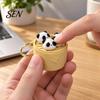 Unique Small Gifts for Friends 3D Printed Mini Animal Steamer Bun Keychain, Clicker Fidget Toy, Simulated Chinese Sensory Toys Anxiety Dim Sum