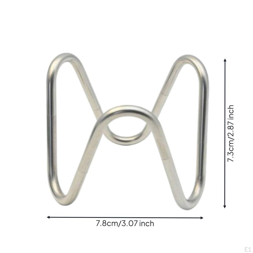 Stainless Steel Spirit Burner Support Easy to Assemble Cooking Pot Stand Stable Triangular Structure
