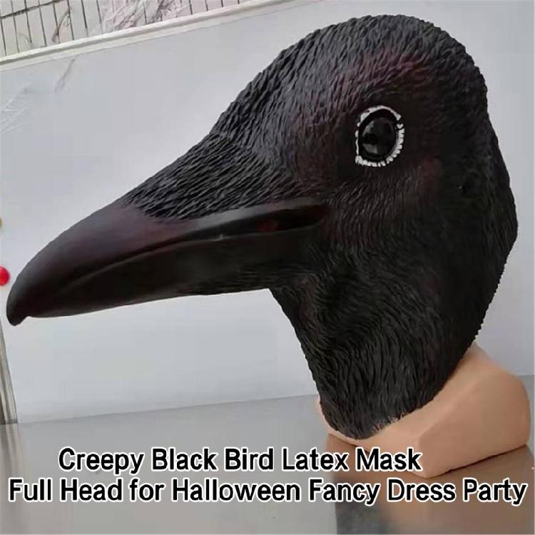 Halloween Full Head Bird Mask Animal Crow Mask for Women Man Masquerade Party Cosplay Party, Halloween Bird Latex Mask