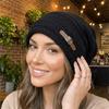 Warm Slouchy Beanie Thickly Lined Winter Knit Cap Slouchy Brimless Hat  Outdoor