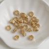 14K Gold Filled Double Layer Crown Flower Cup Spacer Beads Necklace DIY Jewelry Accessories