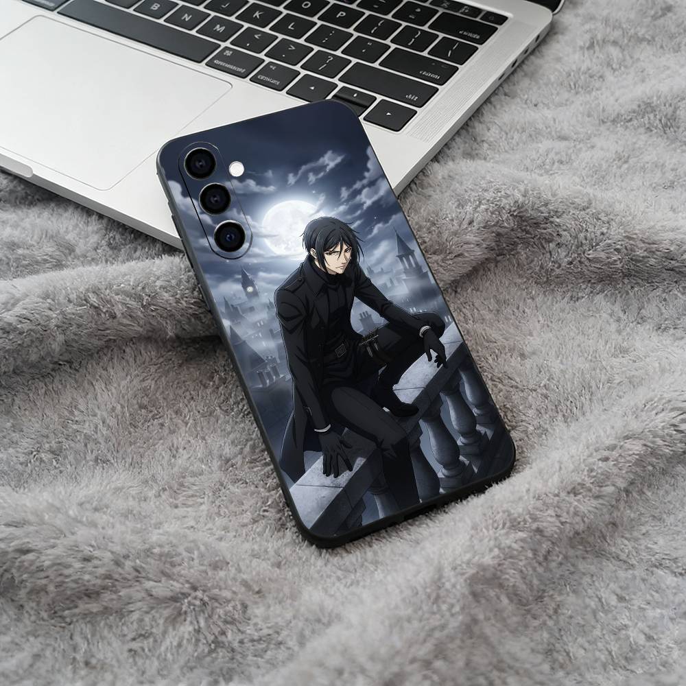 Classic anime-B--Black- Butler Phone Case For Samsung Galaxy A73,A71 A72,A70,A53,A52,A51,Soft Silicone Black Cover