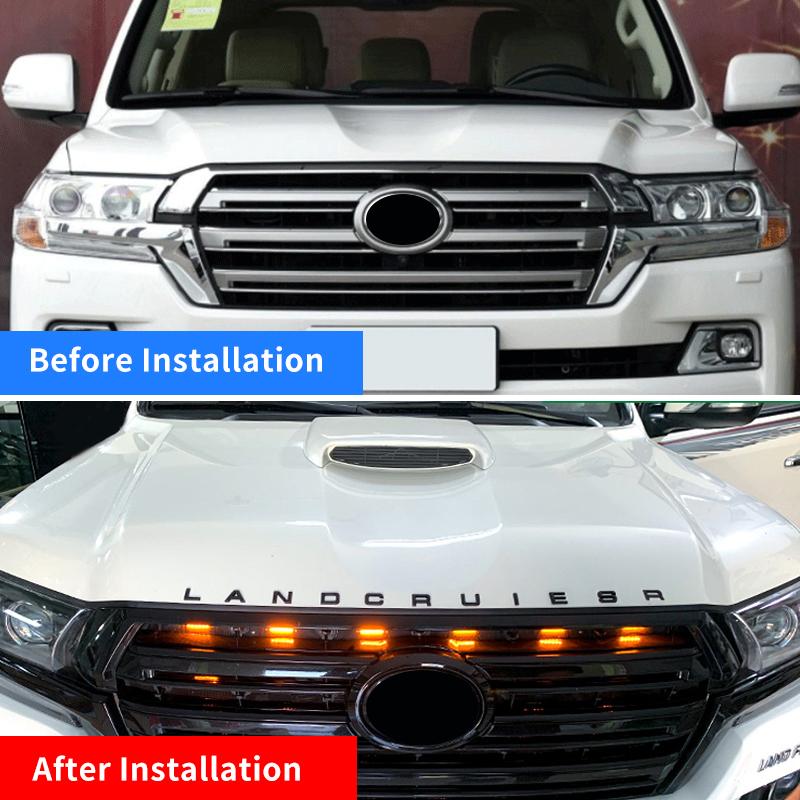 For Toyota Land Cruiser 200 Cover Letter Sticker LC200 Engine Cover Decoration Land Cruiser Logo Modification Accessories