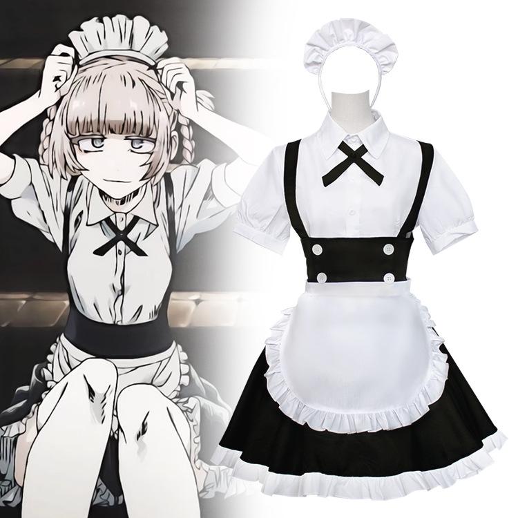 

Yofukashi no Uta Yosuga Reo Nanami Maid Cosplay Costume L чёрный