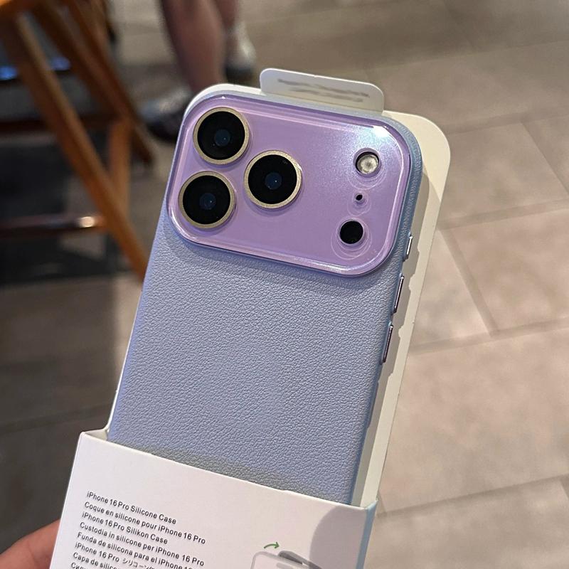 Luxury Leather Texture Phone Case for For Iphone 11 12 13 14 15 16 17 Pro Max Plus Air Lens Protection Shockproof Bumper Cover