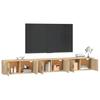 Wall Mounted TV Cabinets Set of 3 Sonoma Oak Finish 100 X 34.5 X 40 Cm