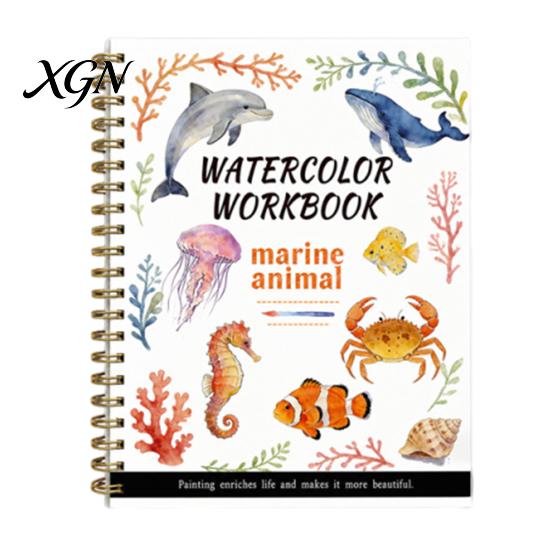 Creative Color Matching Practice Book Watercolor Coloring Book, Clean And Bright Patterns Design, Thick Art Supplies for Kids Painting Paper