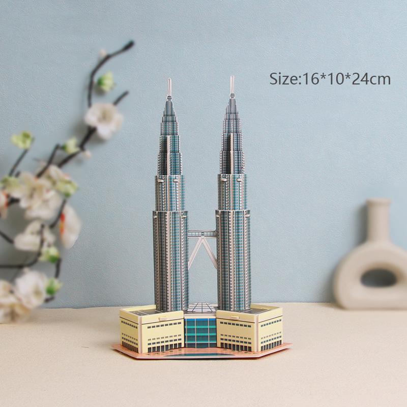 

Всемирно известные здания, 3D модель, картонная головоломка для детей, игрушки ручной работы, украшения для рабочего стола, детский подарок