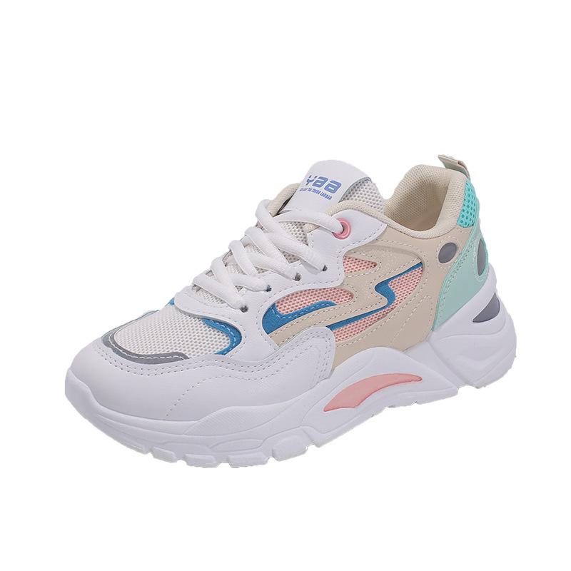 Daddy women's shoes tide 2025 autumn new versatile Internet celebrity Xiaobai mesh breathable casual sports shoes 811-1