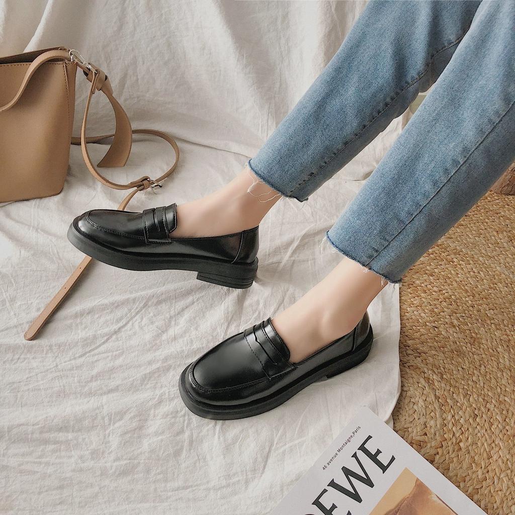 Xiaoxiangfeng single shoes women's shoes 2025 new spring and autumn loafers platform heel thick heel British style small leather shoes