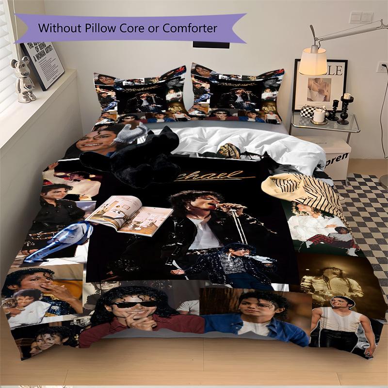 Michael Jackson Collage Print 3Pcs Bedding Setduvet Cover With 2 Bedropillowcase Home Birthday Gift