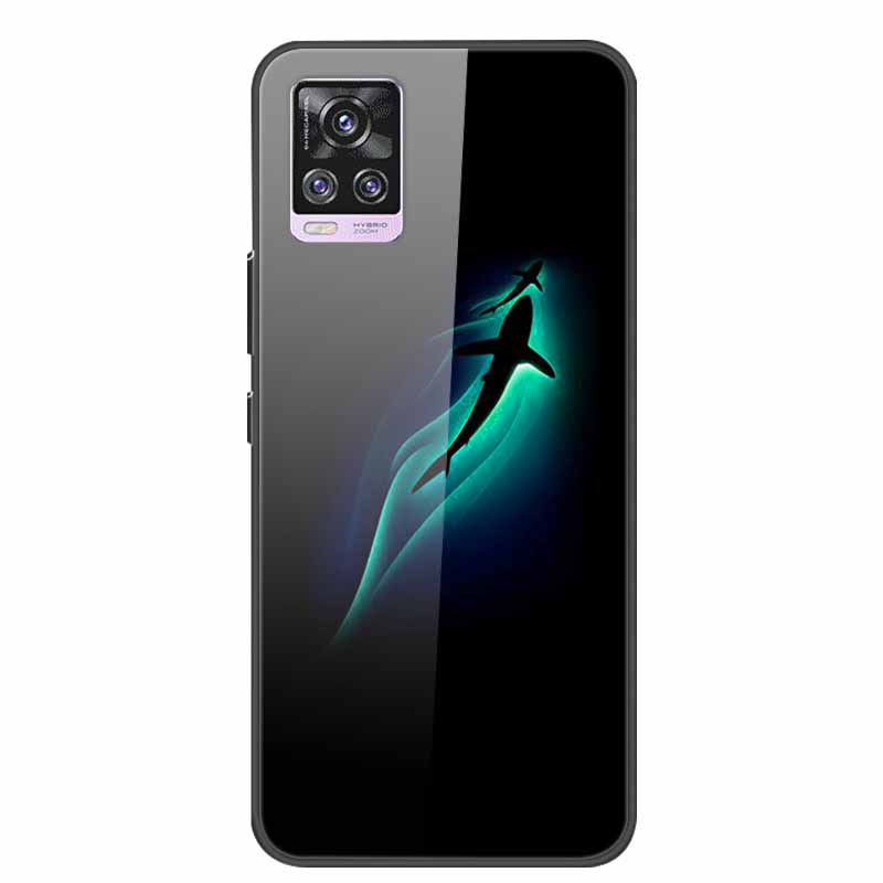 For Vivo V20 Pro Phone Case V 20 Pro Soft Bumper Tempered Glass Hard Back Covers Cases For Vivo V20 Pro Case 6.44" Coque Fundas
