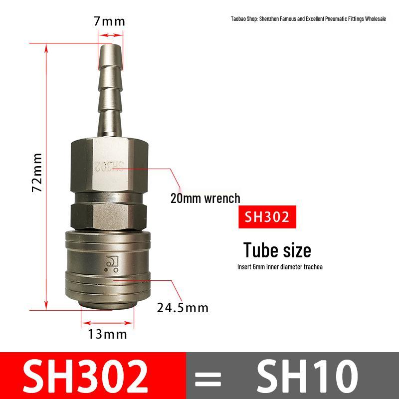 C-Type Pneumatic Quick Connector for Air Compressors and Oxygen Hoses