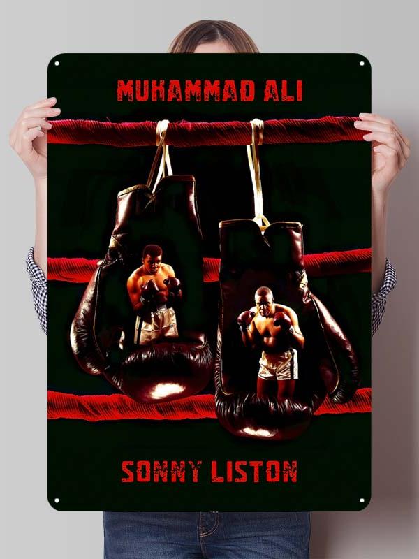Muhammad Ali Bokser Metalowe Plakaty Dekoracyjne do Dekoracji Pokoju Niestandardowe Bokserskie Metalowe Tabliczki Cyny do Dekoracji Ściennej Retro Dom Mężczyźni