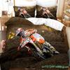 Dirt Bike Duvet Cover Motocross Bedding Set For Boy Motorcycle Rider Bedding Set King Polyester Comforter Cover With Pillowcase