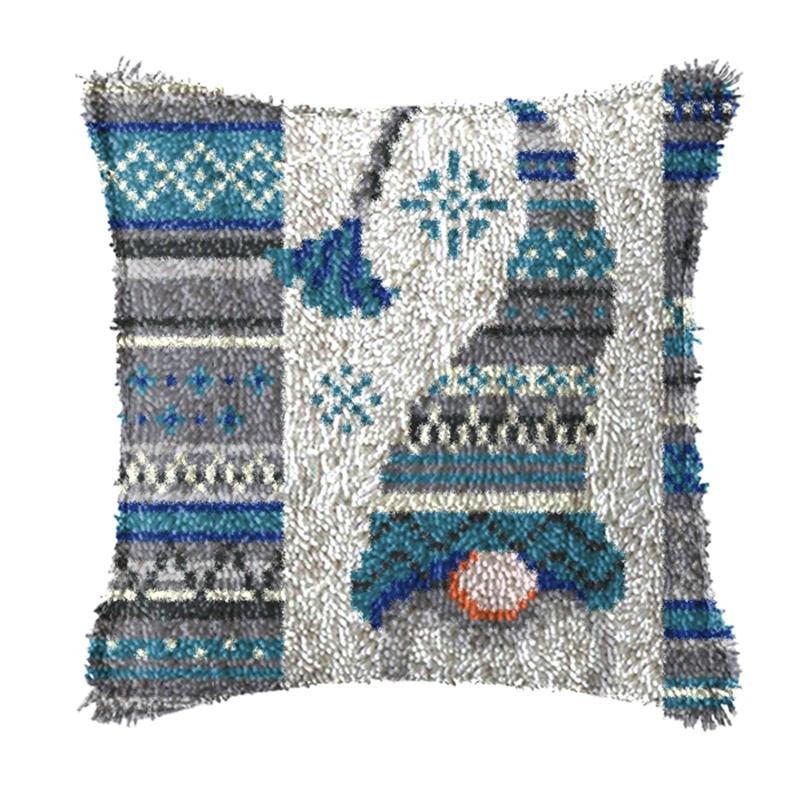 Stickerei Knüpfhaken DIY Handgestricktes Besticktes Kissen Knüpfpaket Unfertige Knüpfhaken Teppich Kits Smyrna Paket Teppich DIY