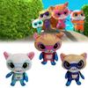 Adorable Superkitties Plush Cat Toy Set Soft Crystal Velvet Stuffed Animals
