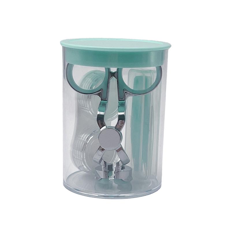 Portable Contact Lens Box Holder Travel Case with Tweezer Wearing Tools for Eye Contact Lenses Storage