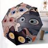 1pc Cat Eyes Automatic Open/Close Umbrella Sturdy Iron Frame, Compact Travel Umbrella - Perfect Gift for Women, Men, Birthdays020