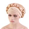 Fashion New Imitation Silk Wide-brimmed Night Cap Satin Streamer Round Cap Shower Cap Beauty Salon
