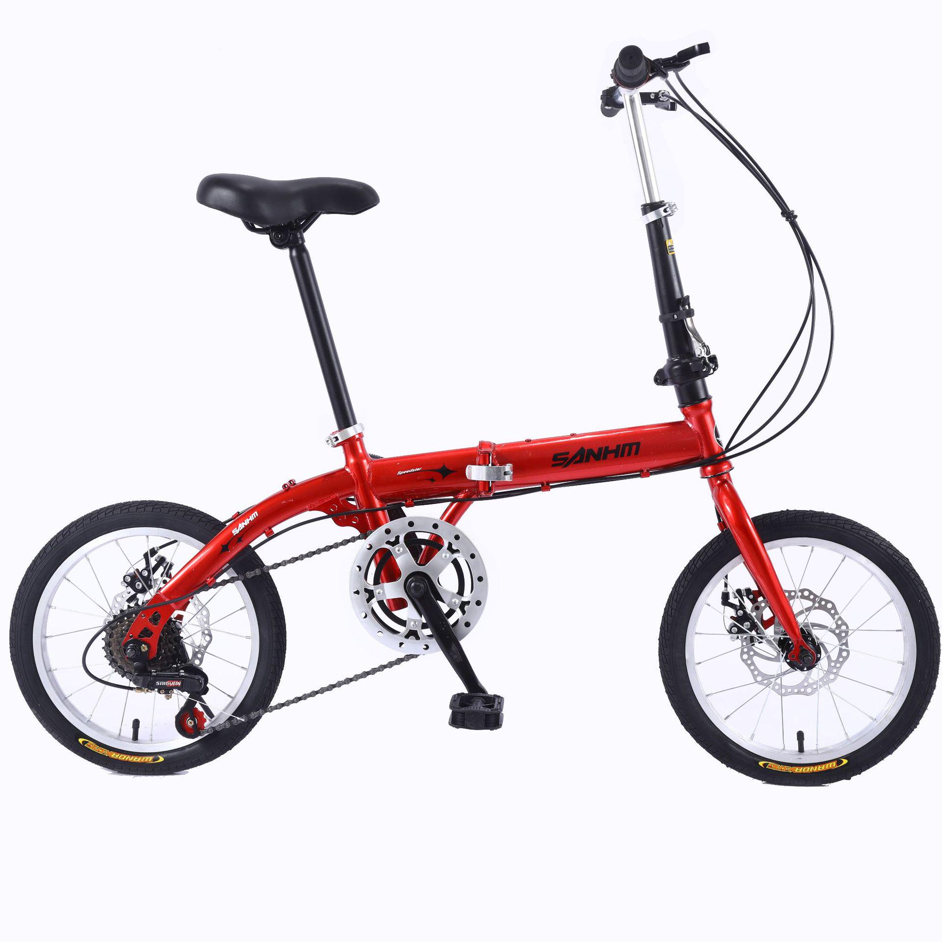 16 collu saliekams velosipēds ar mainīgu
