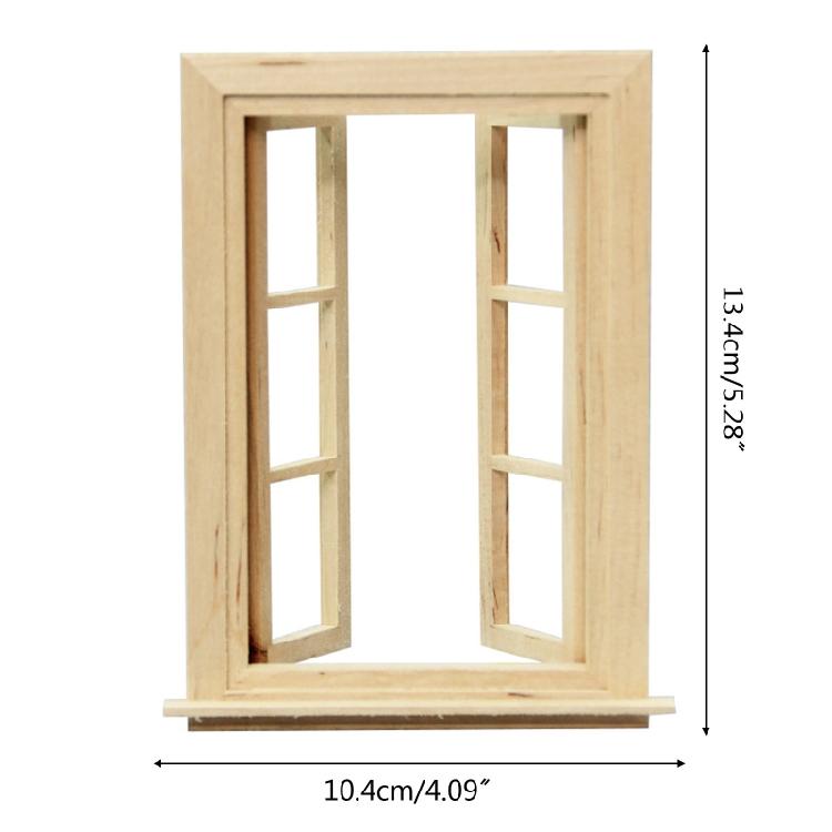 Wooden Dollhouse Mini Door Model Accessories Can Be Painted and Colored