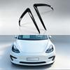 Nebelscheinwerfer-Augenbrauenabdeckung Windmesser-Spoiler-Zierleiste für Tesla Model 3 2017-2022 Auto Frontstoßstange Nebelscheinwerfer-Klinge Tuning-Zubehör