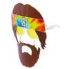 Lunettes hippie avec barbe - WIDMANN - Marron - Adulte - Intérieur - Mixte - Déguisement