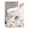 Yamazaki Jitsugyo (YAMAZAKI) Trash Can Set of 2 Garbage Bag Holder with Lid Separation Slim Kitchen Luce Black 7553 2SET
