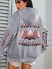 Women's Christmas Tree Pattern Hoodie - Comfortable Autumn Casual Wear