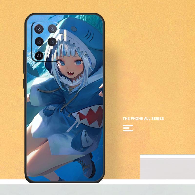 Anime Hololive Gawr Gura Case For Oppo A80 A60 A40 A6 A5 Pro A15 A16 A17 A57 A94 A74 A54 A76 A96 A18 A38 A58 A78 A98