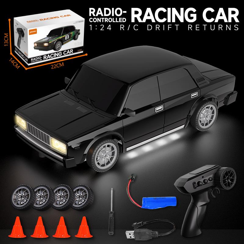 Generic 1:24 Rc Drift Remote Control Car 4Wd Racing Vehicle With Replaceable Tires Stepless Speed Control Plaything For Young Boys Girls
