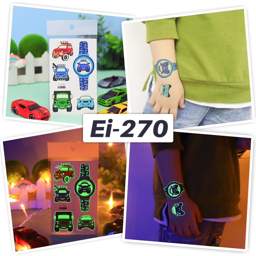 Autocolante Tatuaj Temporar Ruikalong Impermeabile Luminoase Desene Animate Trafic pentru Copii