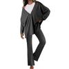 Women'S Long Sleeve Suit Cotton Suit Women'S Two-Piece Suit Casual Plus Size Reversible T-Shirt Top Workout Sports Tracksuit
