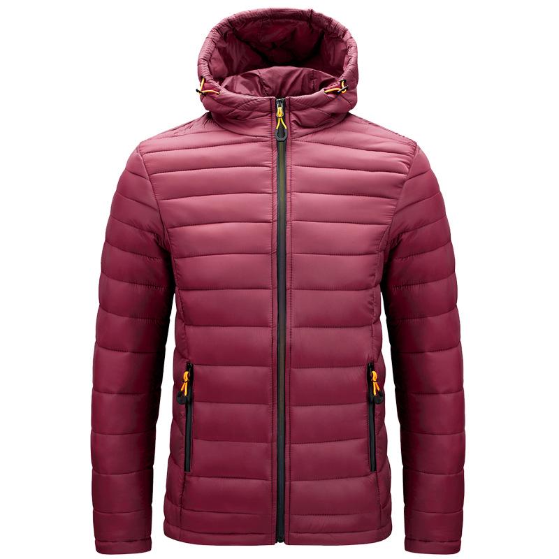 Autumn and Winter Men's Large Size Hooded Cotton-padded Jacket Lightweight Coat Cotton-padded Men