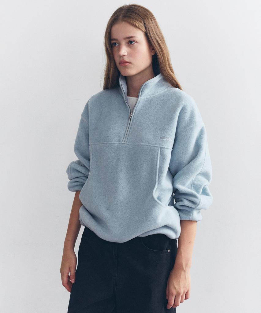 ROLAROLA Fleece Half Zip-Up Melange Blue
