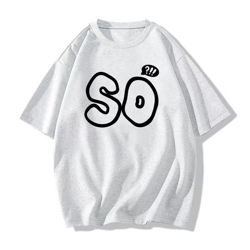 

Женская темно-синяя хлопковая футболка с коротким рукавом свободного кроя - Летний повседневный топ 2025 3XL белый/серый