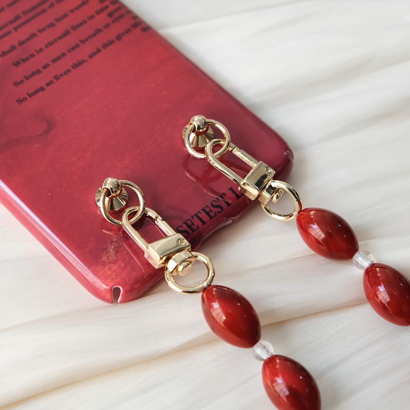 New Phone Accessory Cellphone Part Chain Anti Lost Universal Bead Lanyard Shoulder Neck Crossbody SmartPhone Strap Case Chain