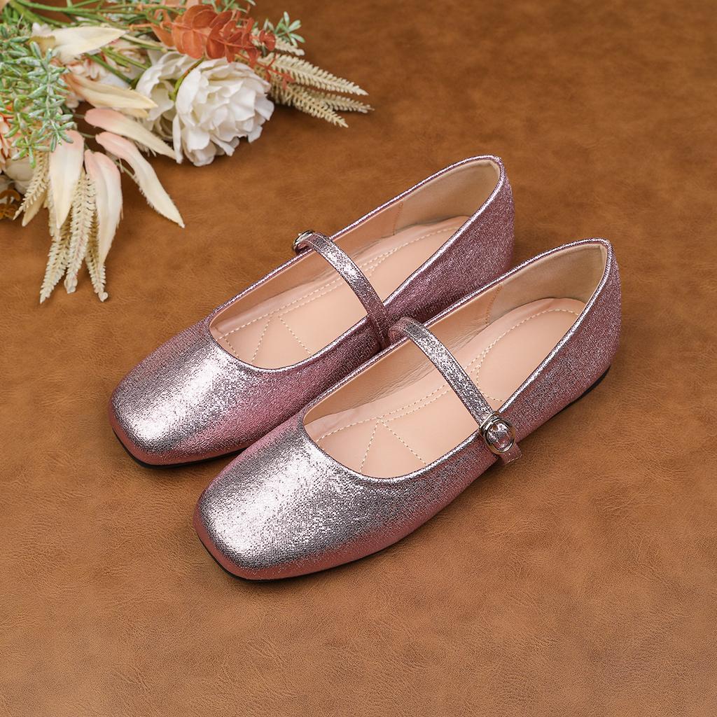 Fashion Flat Shoes for Women Spring and Summer 2025 New Solid Mary Jane Women's French Shallow Plus Size Women's Shoes Loafers Women