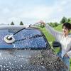 Car Wash Tool Set: Extendable Double-Headed Long Handle Mop & Soft Bristle Brush