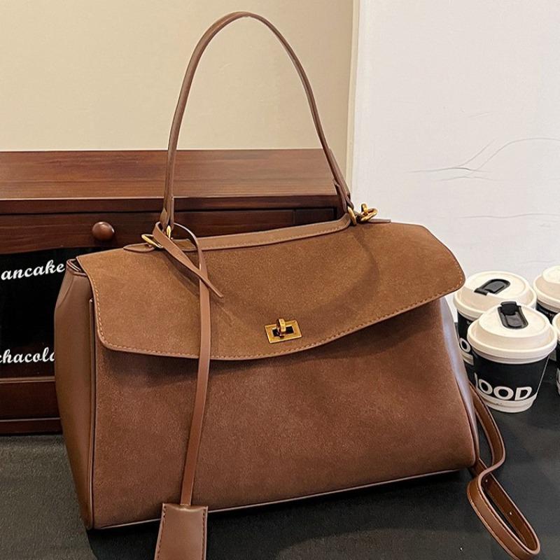 Business Commuter Handbag for Women, New Matte Leather Tote Bag, Unisex Style, Large Handheld Bag, Crossbody Bag