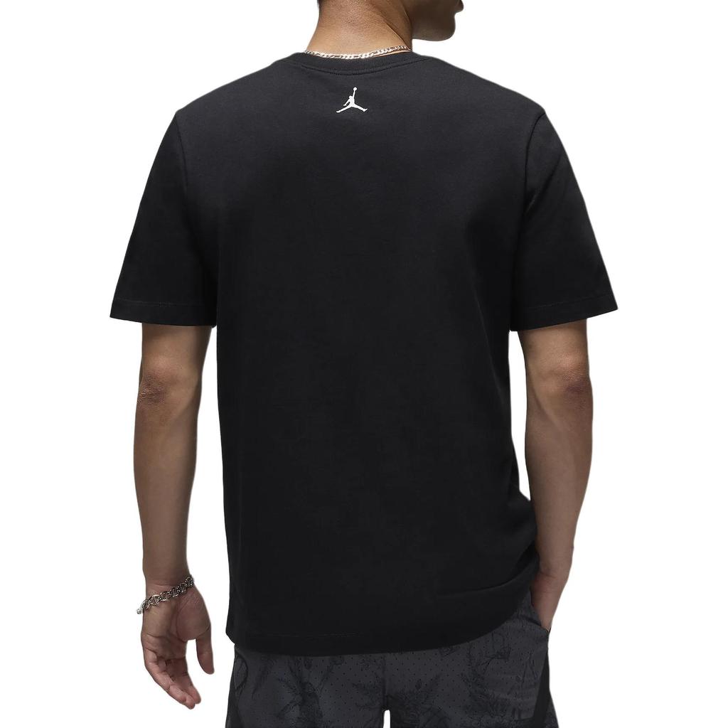 Nike Cotton Crew Neck Letter Logo Regular Short Sleeve T-Shirt Men Tops Black FZ1931-010